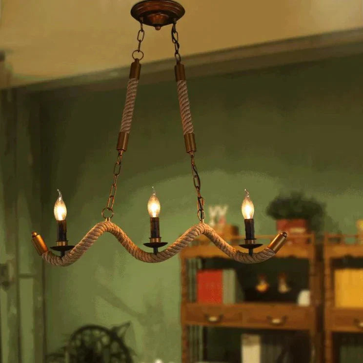 Handmade Vintage Pendant Lights Loft Rope Pendants Lamps Industrial Retro Edison Lamp Lustres De