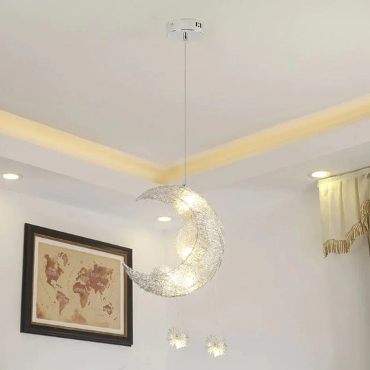 Modern Led Pendant Light For Living Room Bedroom Dining Room Hanging Lamp Moon Star Children