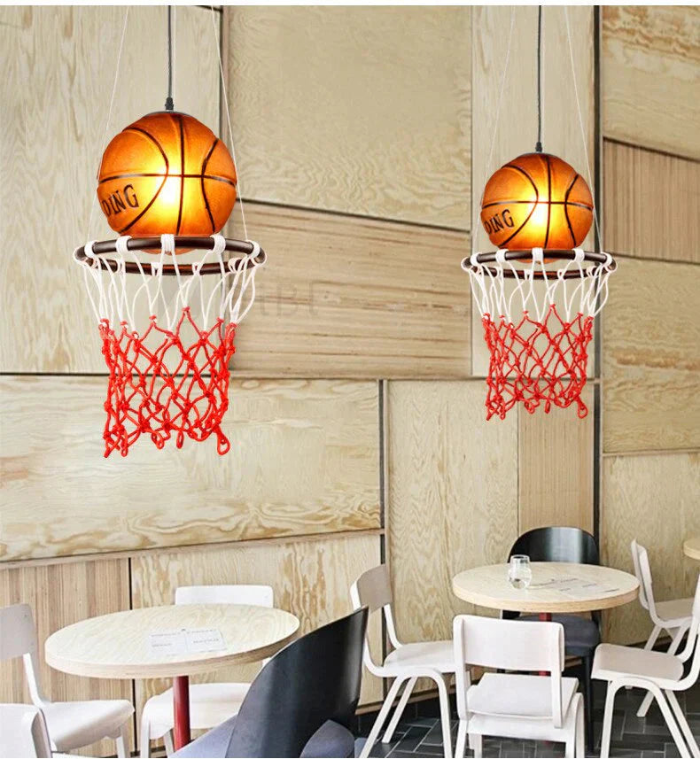 New Pendant Lights Football Glass Basketball Lamp Kitchen Hanglamp Bedroom Restaurant Children Room