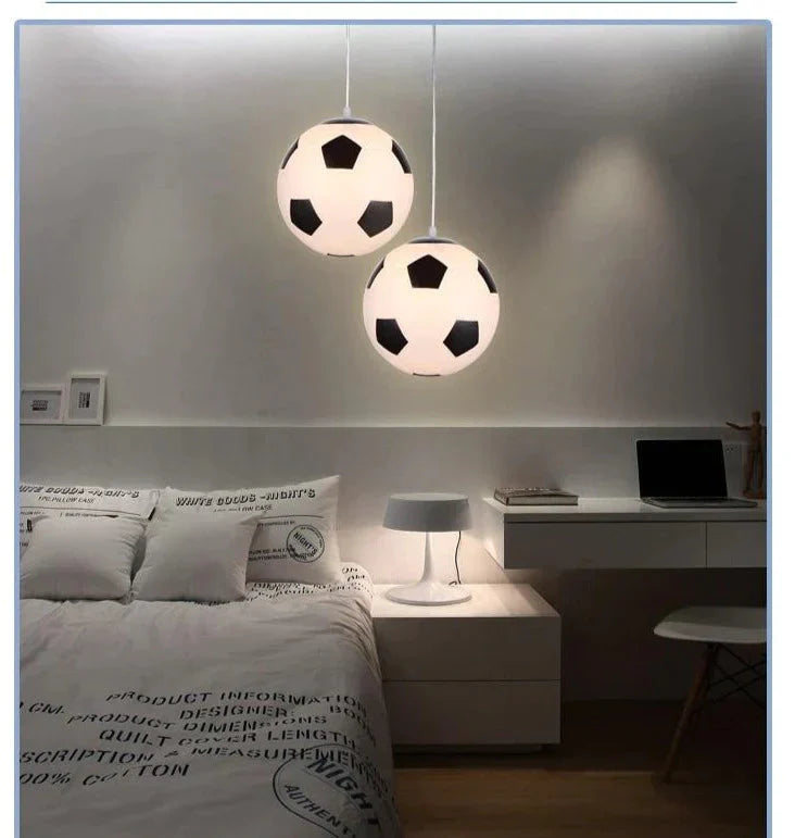 New Pendant Lights Football Glass Basketball Lamp Kitchen Hanglamp Bedroom Restaurant Children Room