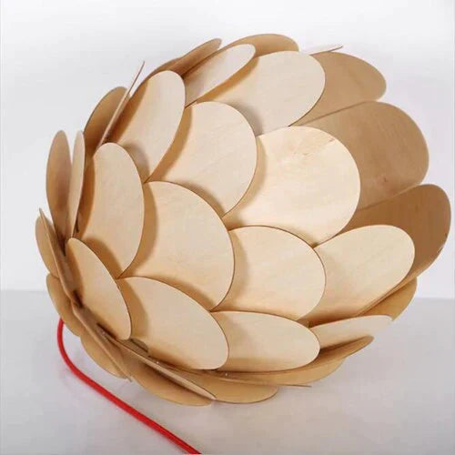 New Pinecone Lamp Kitchen Modern Wood Pendant Lights Dinning Room Restaurant Lighting Shape Lustres