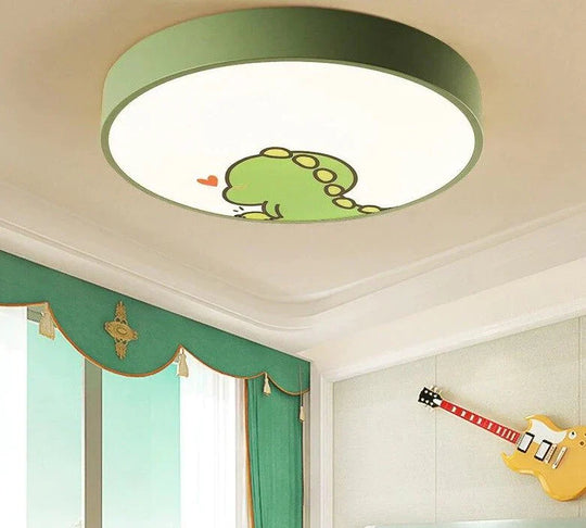 Led Ceiling Lamp Cartoon Kids Boy Girls’ Room Round Multicolor 18W Surface Mounted Lighting Fixtures