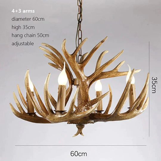 American Country Antler Pendant Lights Living Restaurant Bar Mediterranean Industrial Lamp Loft