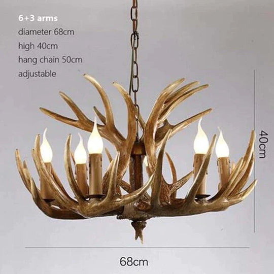 American Country Antler Pendant Lights Living Restaurant Bar Mediterranean Industrial Lamp Loft