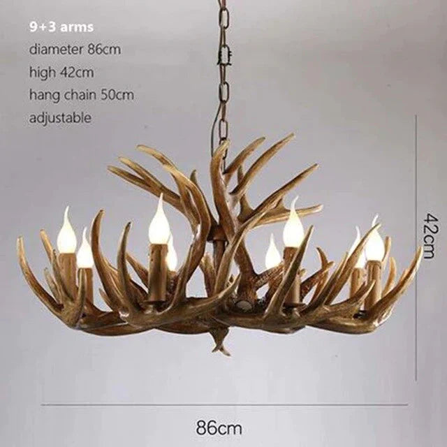 American Country Antler Pendant Lights Living Restaurant Bar Mediterranean Industrial Lamp Loft