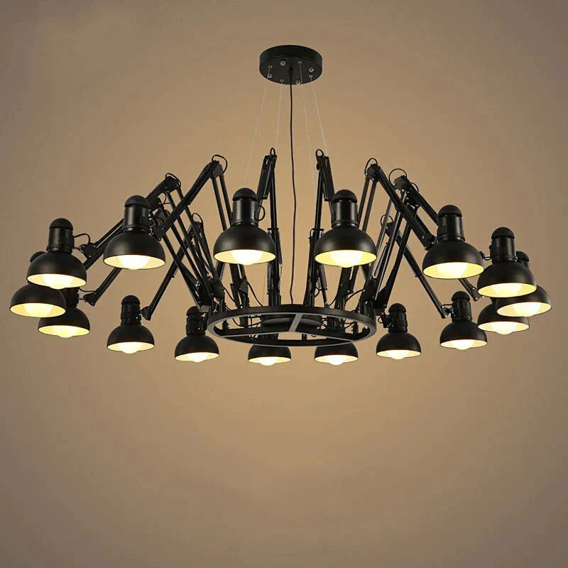 Vintage Pendant Lights Spider Lamp 6 9 12 16 Heads Black White Suspension Luminaire Hanging