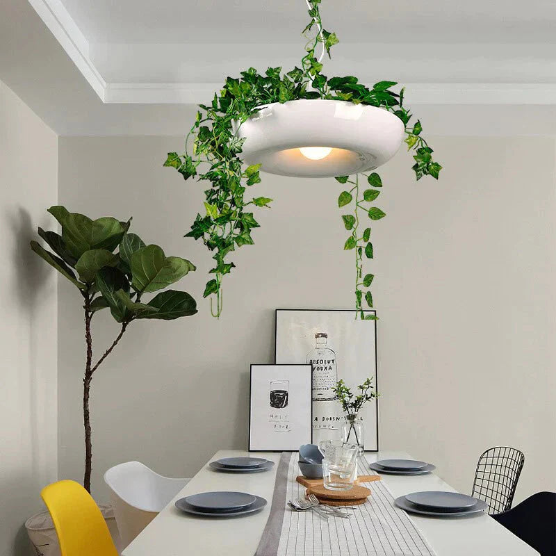 Nordic Aerial Flower Pot Pendant Light Study Creative Personality Bar Plant Potted Plants Babylon