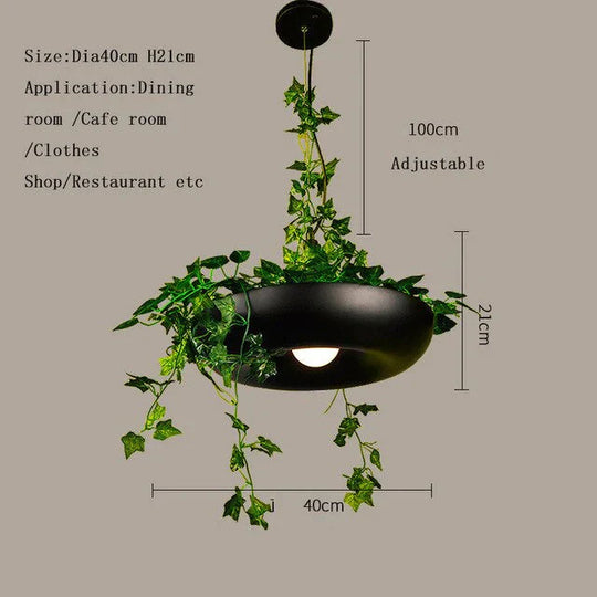 Nordic Aerial Flower Pot Pendant Light Study Creative Personality Bar Plant Potted Plants Babylon