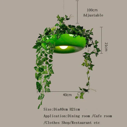 Nordic Aerial Flower Pot Pendant Light Study Creative Personality Bar Plant Potted Plants Babylon