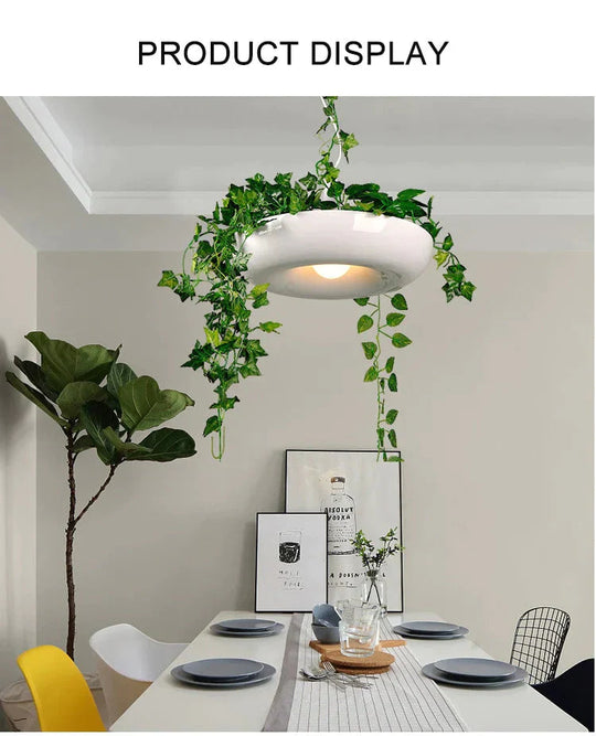 Nordic Aerial Flower Pot Pendant Light Study Creative Personality Bar Plant Potted Plants Babylon