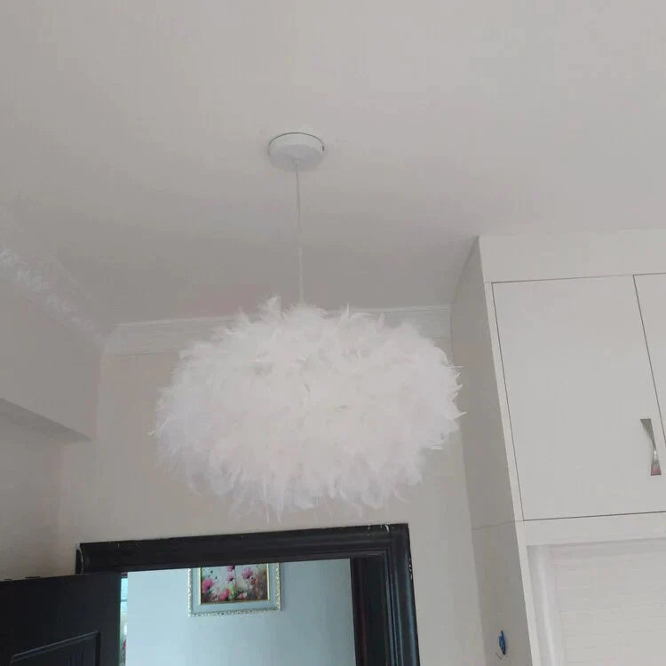 Lamp Living Room Simple Modern Bedroom Feather Pendant Creative Nordic Postmodern Partial Ball