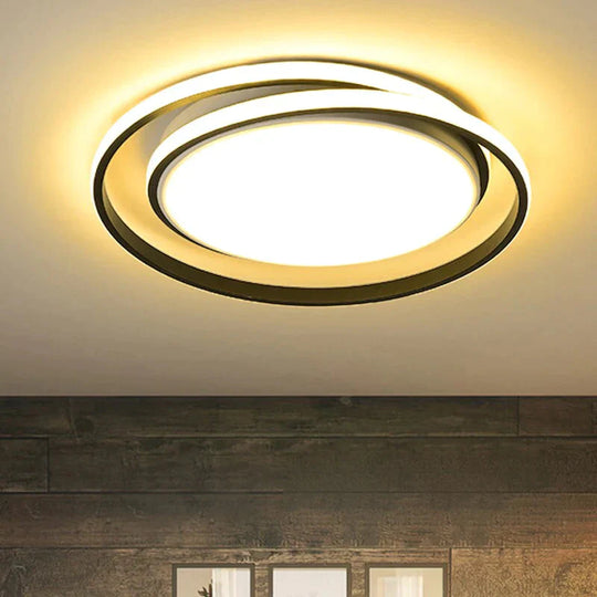 Round Modern Led Ceiling Lights For Living Room Bedroom Fixture Remote Controller + Dimmable White