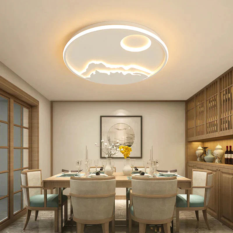 New Arrival Round Dimmable Modern Led Ceiling Lights For Living Room Bedroom Study White Color Rc