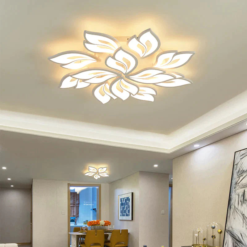 New Leds Chandelier Modern Flowers For Living Room Bedroom Remote Control/App Support Home Design