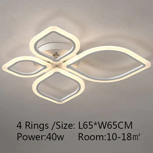 Modern Ceiling Lights Led Lamp For Living Room Bedroom Study White Color Surface Mounted Deco