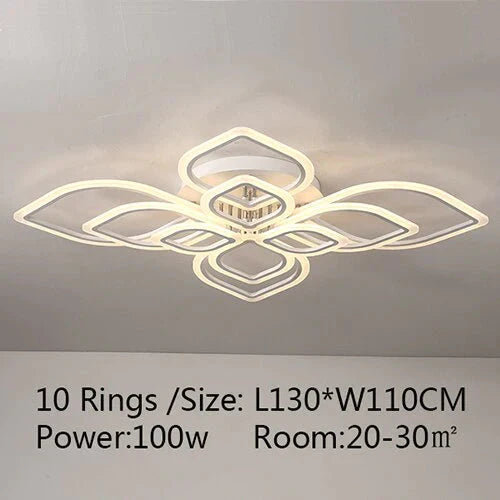 Modern Ceiling Lights Led Lamp For Living Room Bedroom Study White Color Surface Mounted Deco