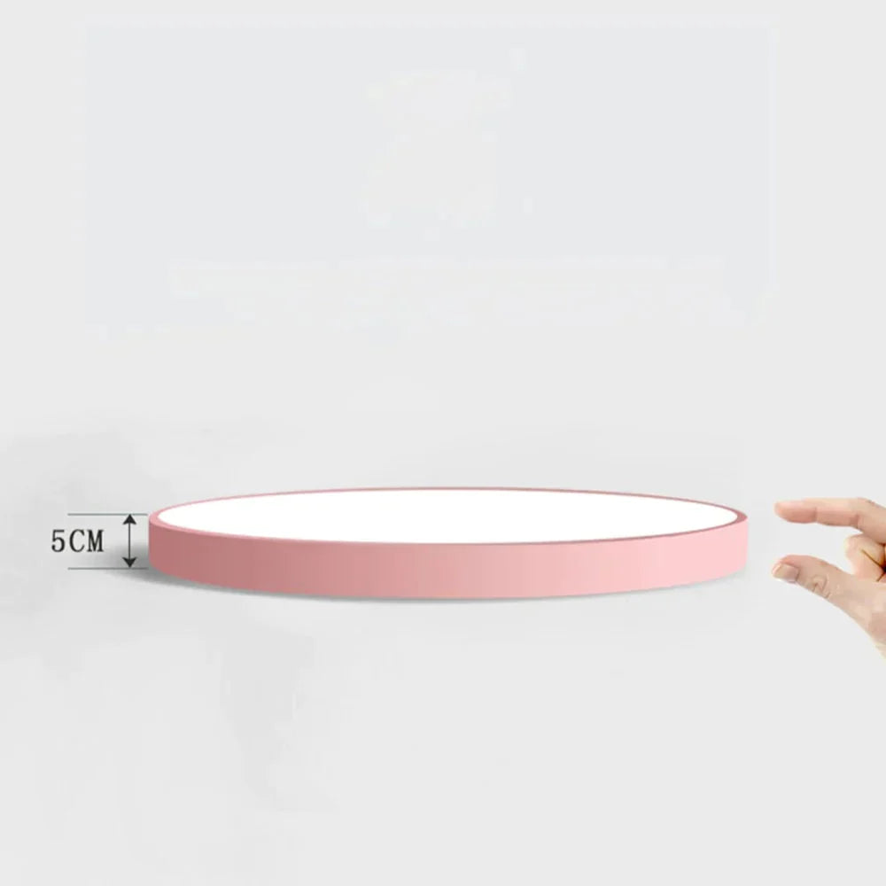 Modern Macaron Panel Lamp Led Ceiling Light Fixture Remote Control Hall Surface Mount Flush Bedroom