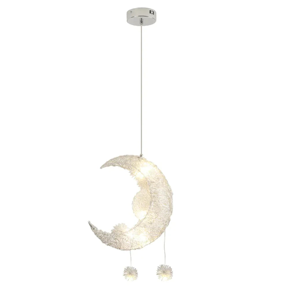 Modern Led Pendant Light For Living Room Bedroom Dining Room Hanging Lamp Moon Star Children