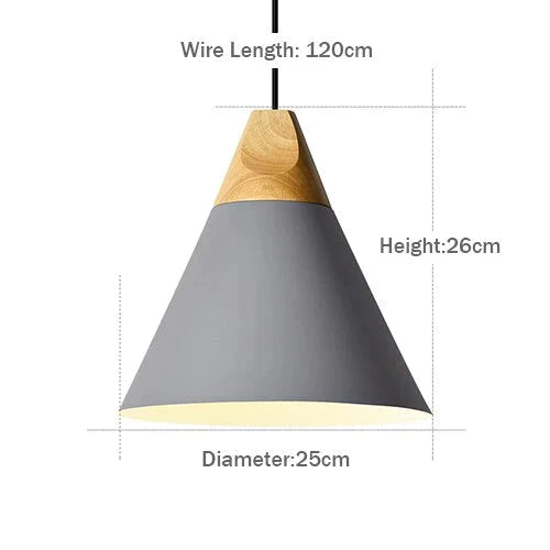 Led Pendant Lights Aluminum Wood Lamps E27 Modern Hang Lamp Kitchen Restaurant Bar Bedroom Living