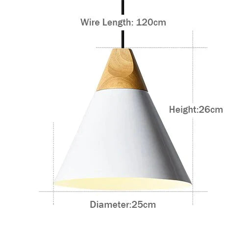 Led Pendant Lights Aluminum Wood Lamps E27 Modern Hang Lamp Kitchen Restaurant Bar Bedroom Living