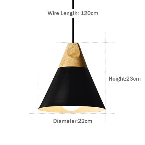 Led Pendant Lights Aluminum Wood Lamps E27 Modern Hang Lamp Kitchen Restaurant Bar Bedroom Living