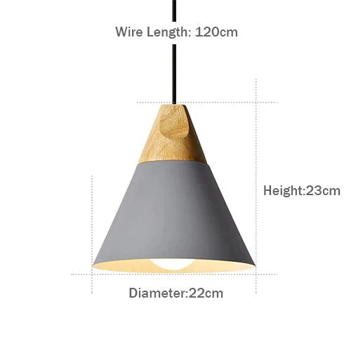 Led Pendant Lights Aluminum Wood Lamps E27 Modern Hang Lamp Kitchen Restaurant Bar Bedroom Living