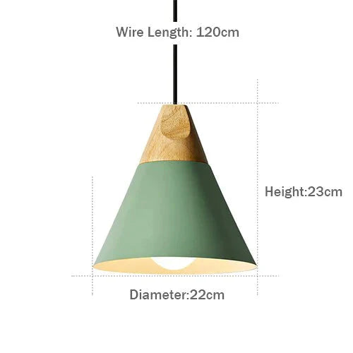 Led Pendant Lights Aluminum Wood Lamps E27 Modern Hang Lamp Kitchen Restaurant Bar Bedroom Living