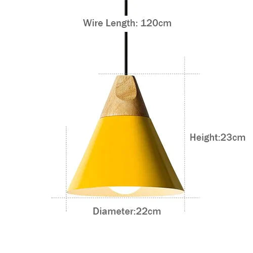 Led Pendant Lights Aluminum Wood Lamps E27 Modern Hang Lamp Kitchen Restaurant Bar Bedroom Living