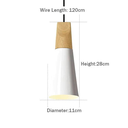 Led Pendant Lights Aluminum Wood Lamps E27 Modern Hang Lamp Kitchen Restaurant Bar Bedroom Living