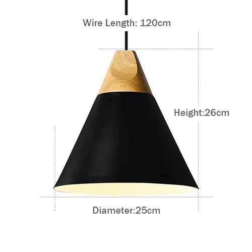 Led Pendant Lights Aluminum Wood Lamps E27 Modern Hang Lamp Kitchen Restaurant Bar Bedroom Living