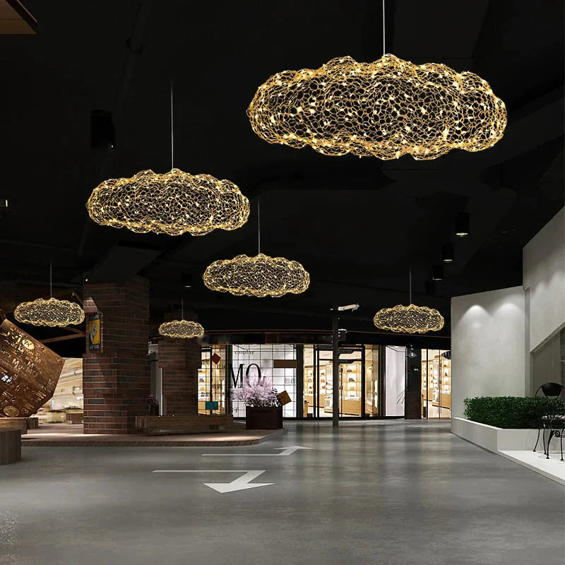 Creative Cloud Pendant Light Led Lamp Starry Personality Hotel Restaurant Bar Designer Firefly M