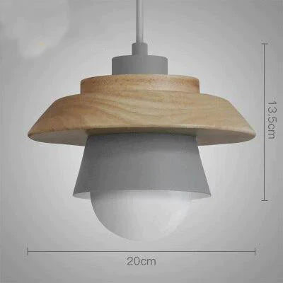 The Nordic Modern Minimalist Bedroom Small Chandelier Iron Wood Bowl Hall Creative Personality