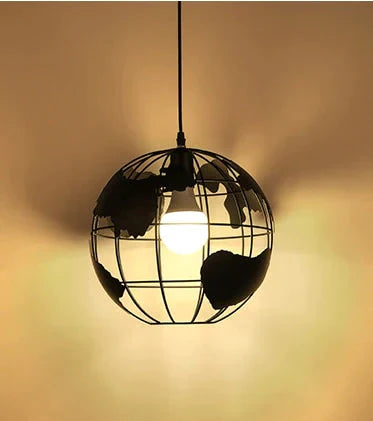 Modern Cage Pendant Light Iron Minimalist Retro Scandinavian Loft Pyramid Lamp Metal Hanging Lamp