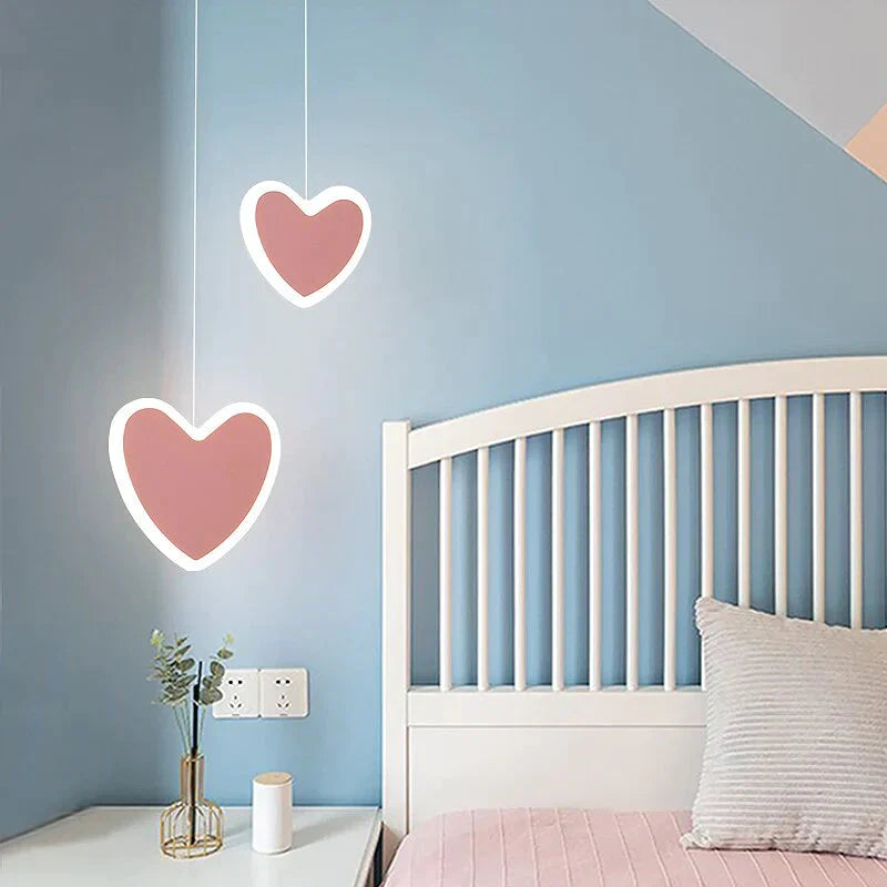 Creative Cute Heart - Shaped Led Pendant Lights Net Red Shop/Aisle/Bedside Children’s Lamp