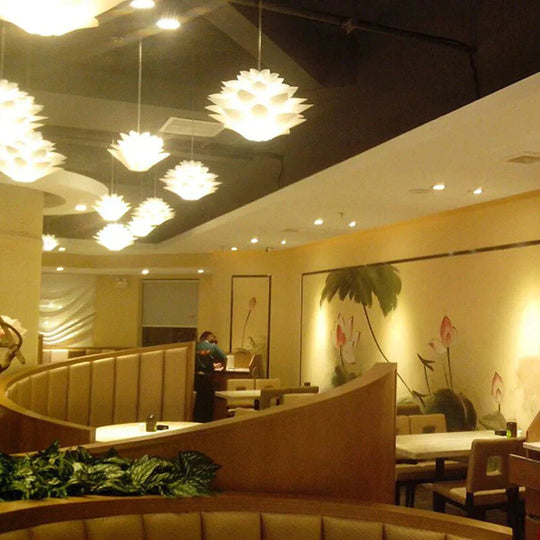 Diy Pp Lotus Chandelier Living Room Bedroom Study Restaurant Cafe Bar Club Personalized Decorative