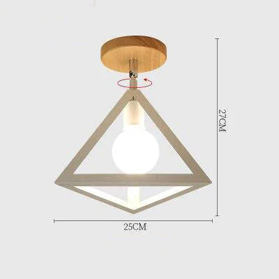 E27 Iron 5W Ceiling Lamp Shade Pendant Light Covers And Shades Triangle Metal Lampshades(Not Includ