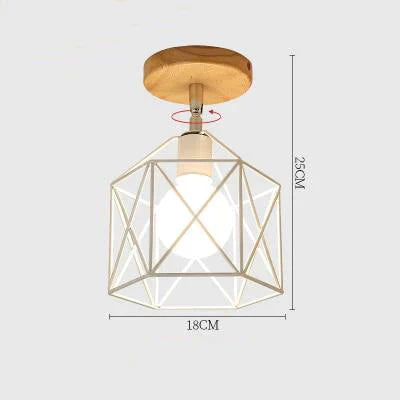 E27 Iron 5W Ceiling Lamp Shade Pendant Light Covers And Shades Triangle Metal Lampshades(Not Includ