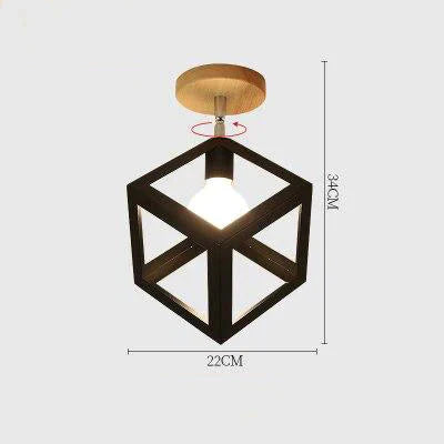 E27 Iron 5W Ceiling Lamp Shade Pendant Light Covers And Shades Triangle Metal Lampshades(Not Includ