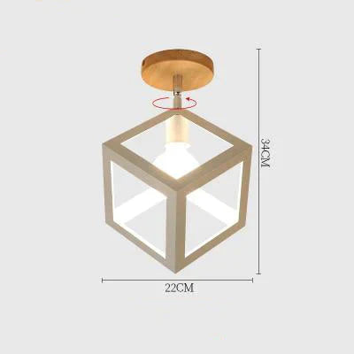 E27 Iron 5W Ceiling Lamp Shade Pendant Light Covers And Shades Triangle Metal Lampshades(Not Includ