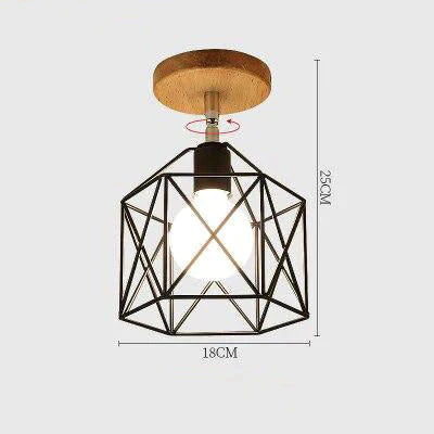 E27 Iron 5W Ceiling Lamp Shade Pendant Light Covers And Shades Triangle Metal Lampshades(Not Includ