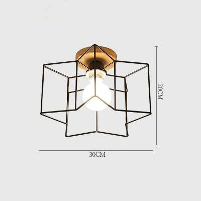 E27 Iron 5W Ceiling Lamp Shade Pendant Light Covers And Shades Triangle Metal Lampshades(Not Includ