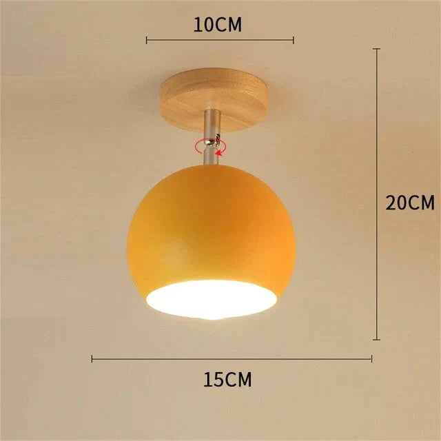 Nordic Macaron Ceiling Lamp Creative Porch Aisle Lights Bay Window Balcony Home Bedroom Cloakroom