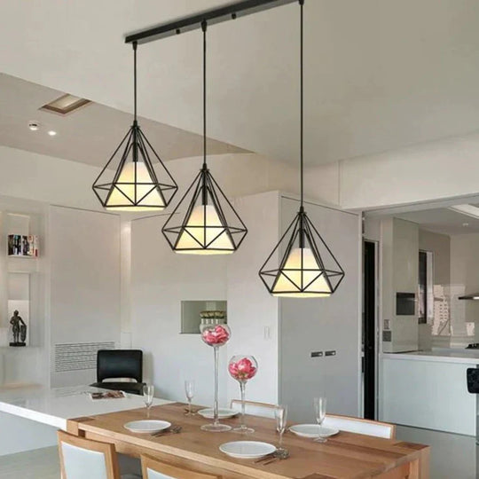 Modern Pendant Lamp Light Iron Frame Lights For Kitchen Island Dining Room Home Decoration Luminaire