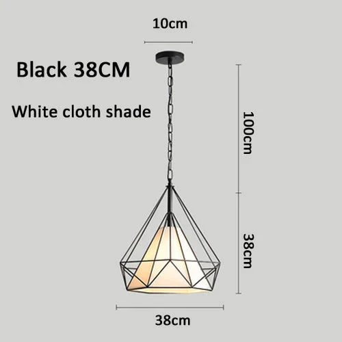 Modern Pendant Lamp Light Iron Frame Lights For Kitchen Island Dining Room Home Decoration