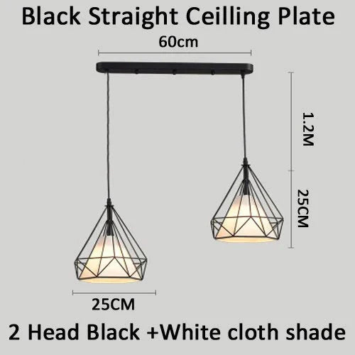 Modern Pendant Lamp Light Iron Frame Lights For Kitchen Island Dining Room Home Decoration