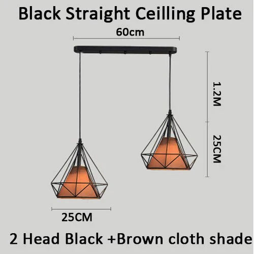 Modern Pendant Lamp Light Iron Frame Lights For Kitchen Island Dining Room Home Decoration