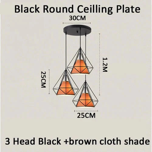 Modern Pendant Lamp Light Iron Frame Lights For Kitchen Island Dining Room Home Decoration