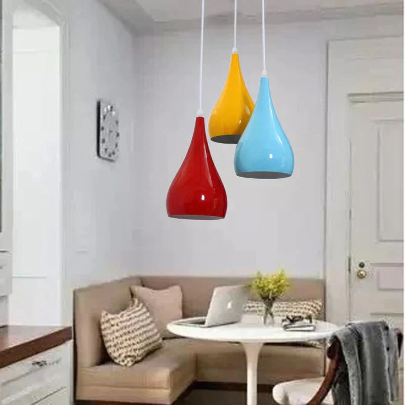 Nordic Minimalist Creative Personality Art Color Single Head Chandelier Postmodern Aluminum