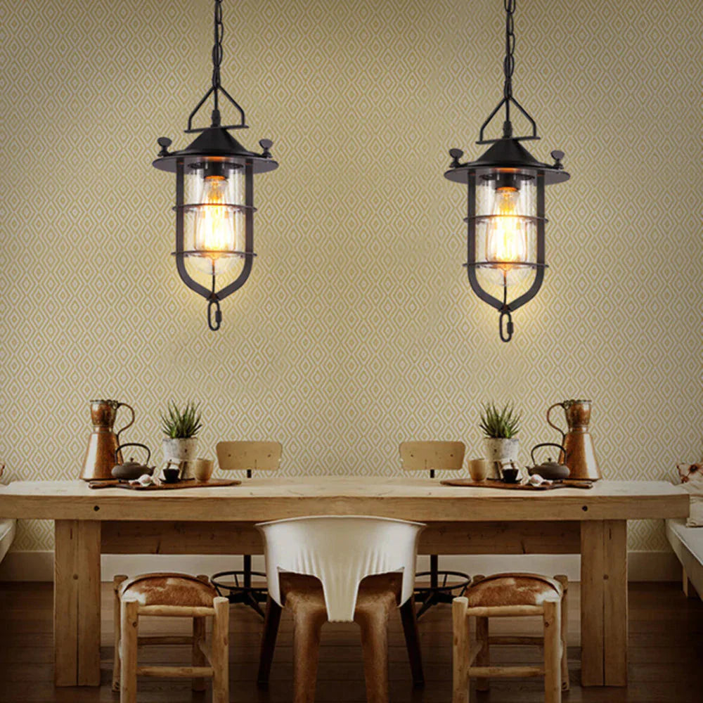 Vintage Loft Pendant Lights Single Head Pot Droplight Metal Industrial Hanging Lamp Dining Room