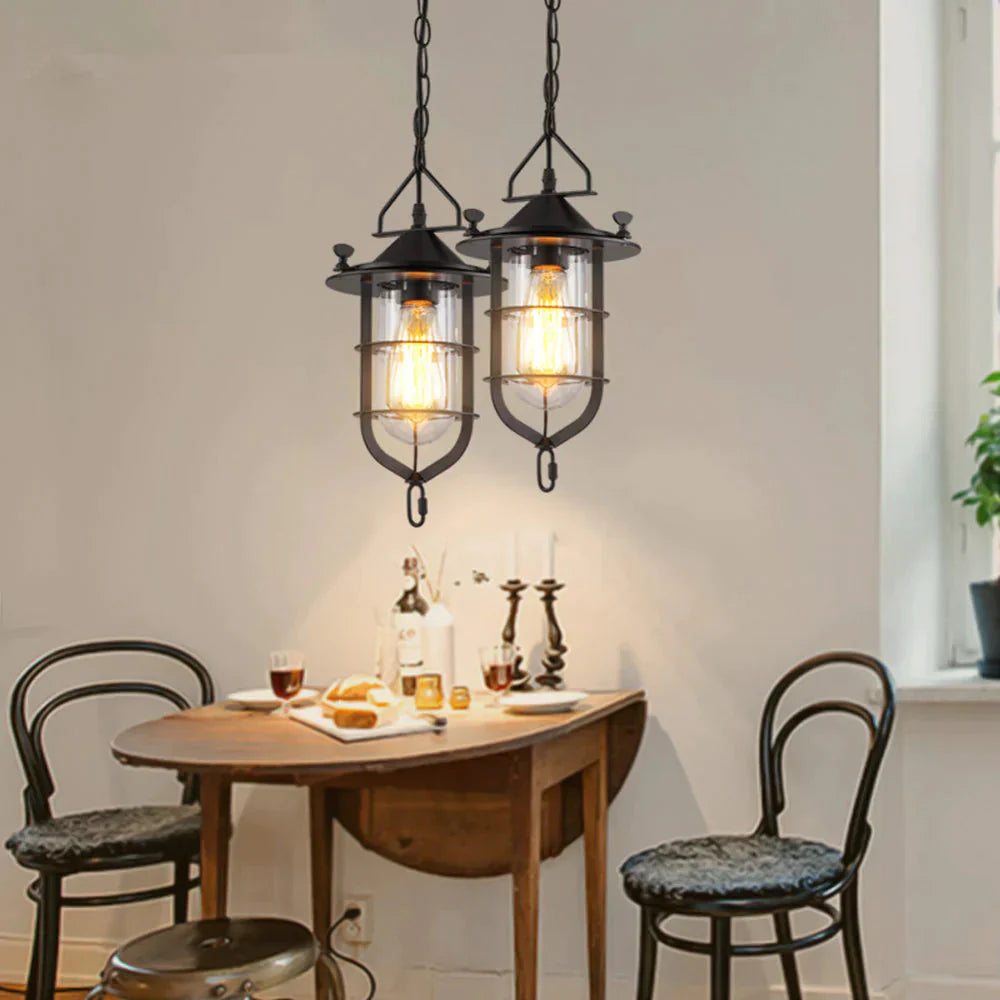 Vintage Loft Pendant Lights Single Head Pot Droplight Metal Industrial Hanging Lamp Dining Room